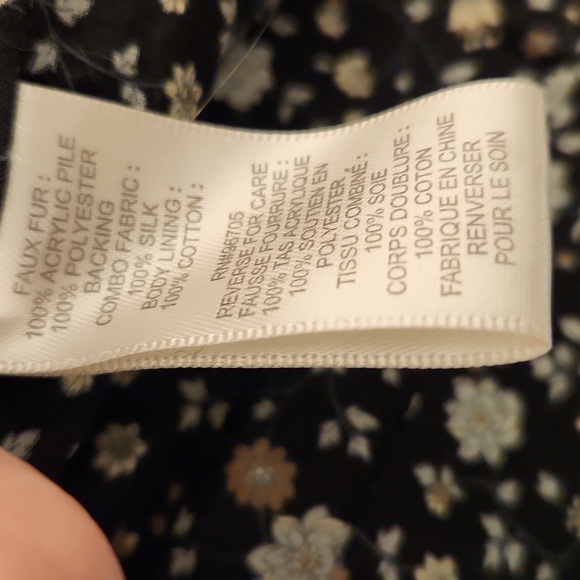 Rebecca Taylor Silk Lining Faux Fur Vest Size M - Picture 7 of 7